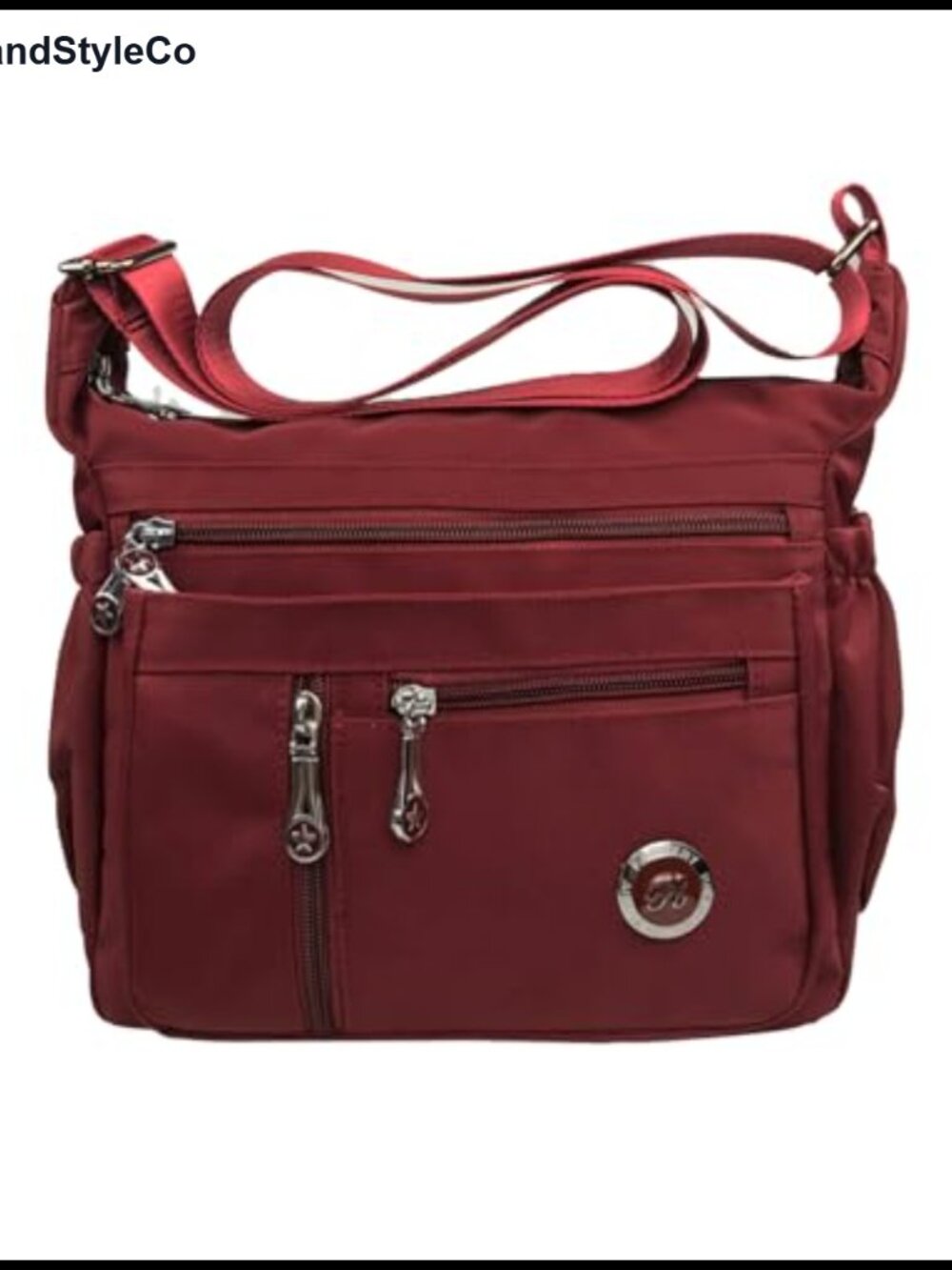 Women's Nylon Crossbody Bag Multi-Pocket Travel Shoulder Bag Water Resistant